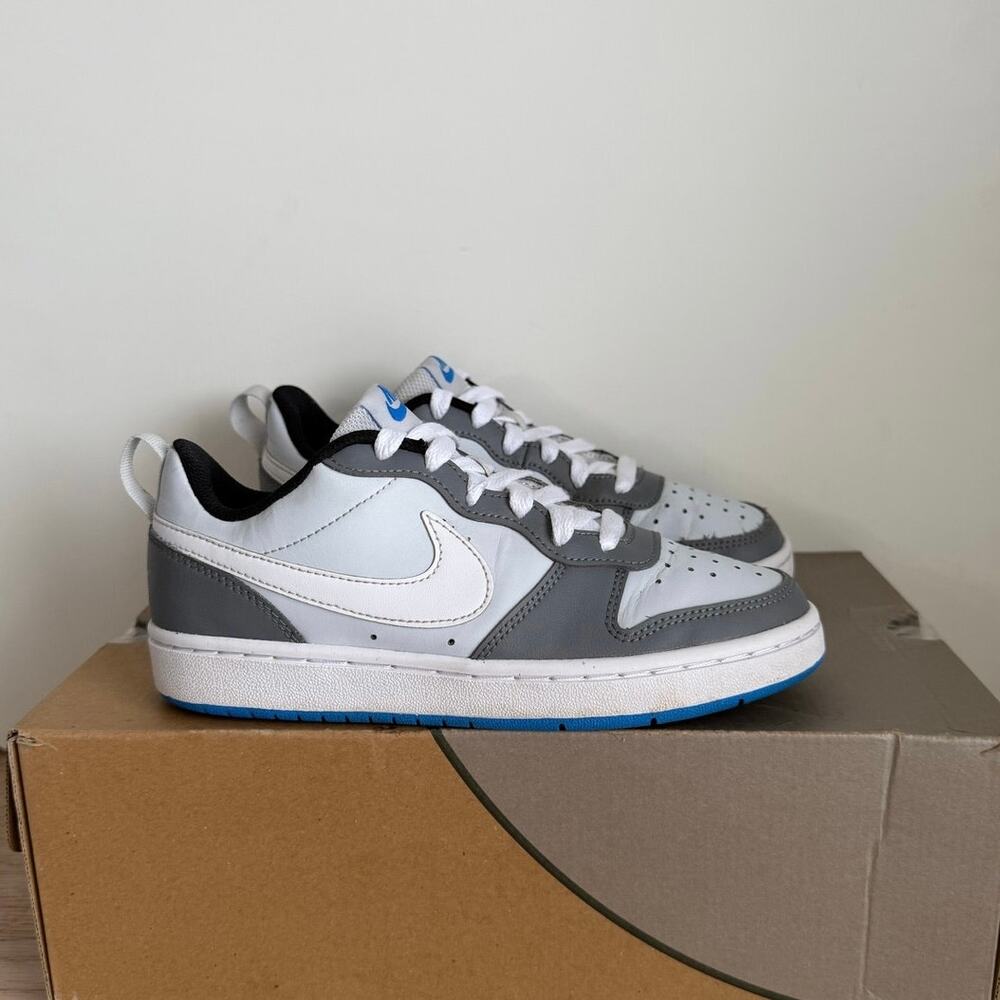 Nike Court Borough Low 2 SE 'Photo Blue' Kids Sneakers - SZ 3.5 Y - Picture 2 of 12